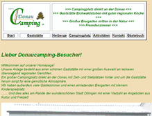 Tablet Screenshot of donaucamping.de